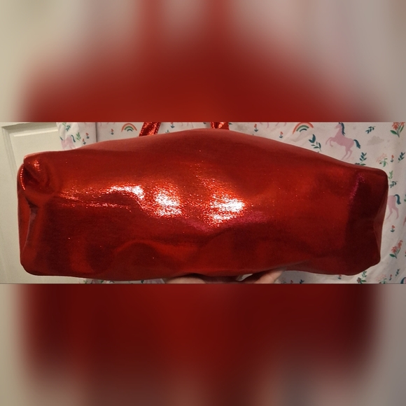 NWT Marc Jacobs Daisy Red Sparkle XL Casual Everyday Shopping Travel Beach Tote - Picture 7 of 12